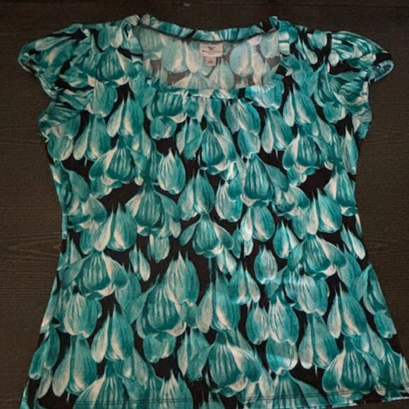 3 Worthington Scoop Neck Short Cap Sleeve Tops - Size Large - Picture 2 of 15